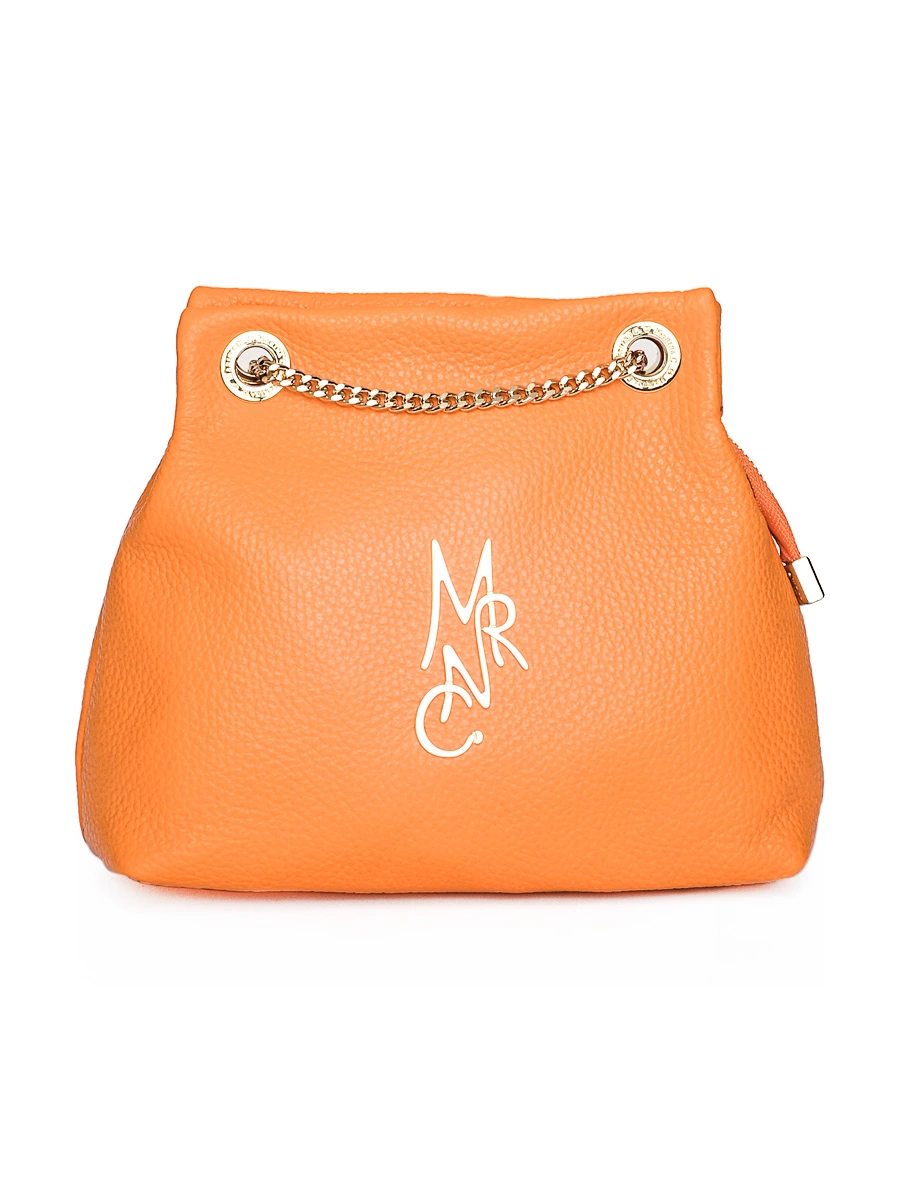 Сумка-кроссбоди оранжевая с брендированным патчем